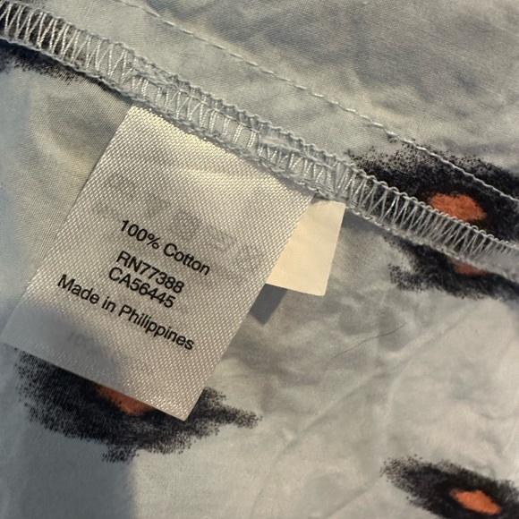 J. Crew Off Shoulder Ikat Dress Blue Size MEDIUM Cotton - Picture 4 of 4